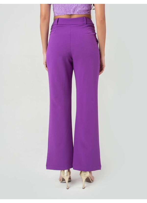 Susie Modas - Calça Reta Feminina Roxo 2