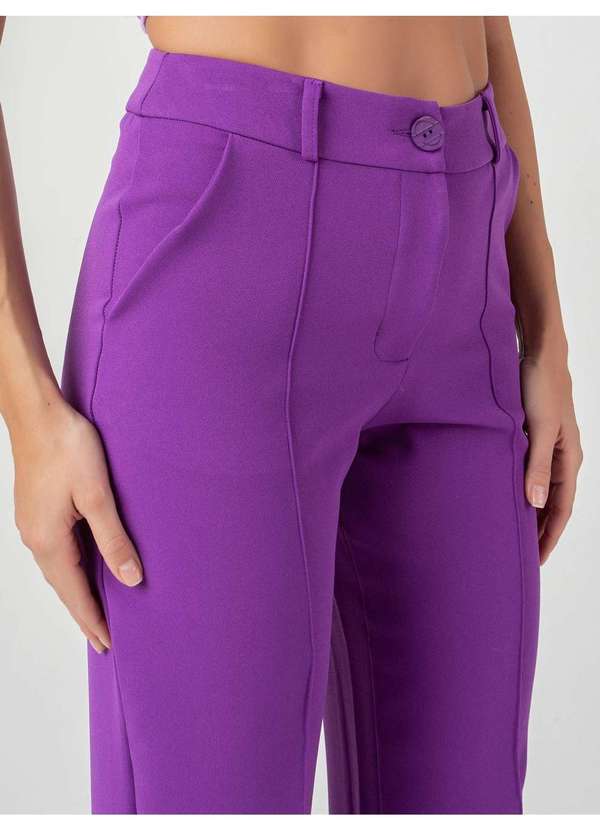 Susie Modas - Calça Reta Feminina Roxo 3