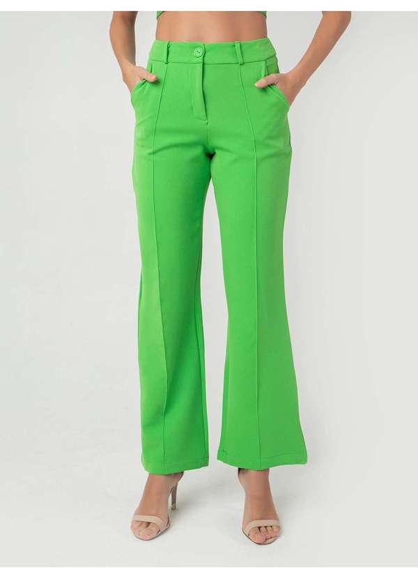 Susie Modas - Calça Reta Feminina Verde