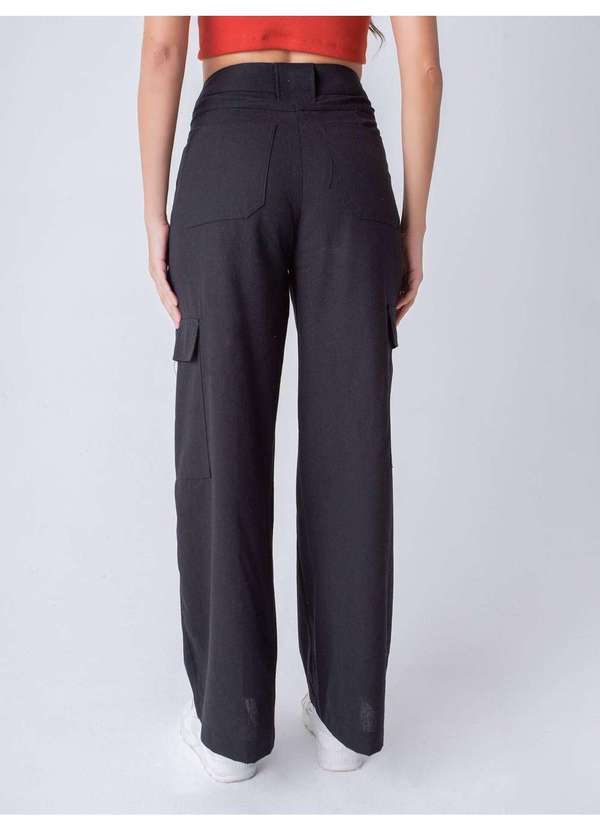 Susie Modas - Calça Wide Leg Feminina Preto 2