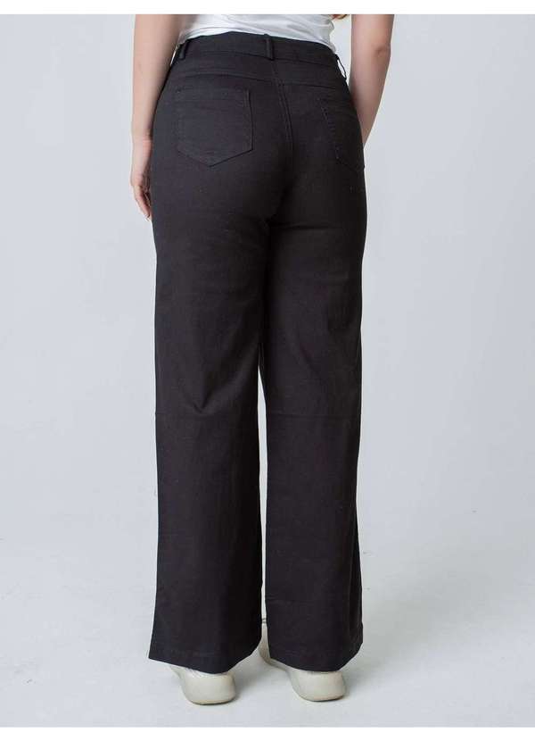 Susie Modas - Calça Wide Leg Feminina Preto 2