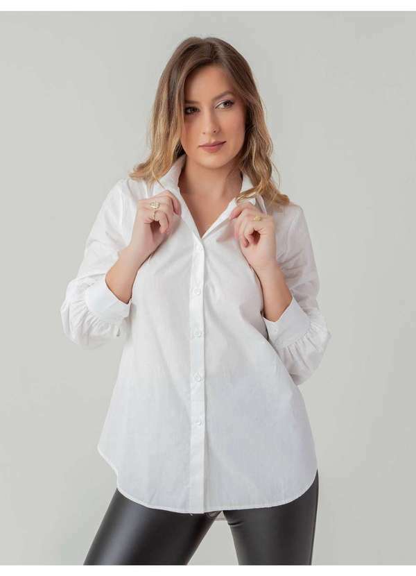 Susie Modas - Camisa Algodão Oversized Feminino Branco
