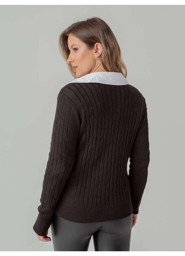 Susie Modas - Cardigan Modal Texturizado Feminino Preto 2