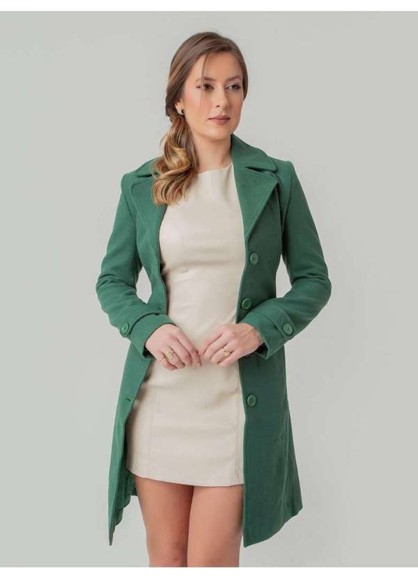 Susie Modas - Casaco Alongado Martingale Feminino Verde 4