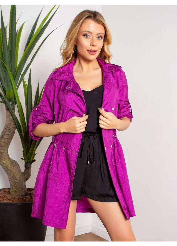 Susie Modas - Jaqueta Parka Feminino Rosa