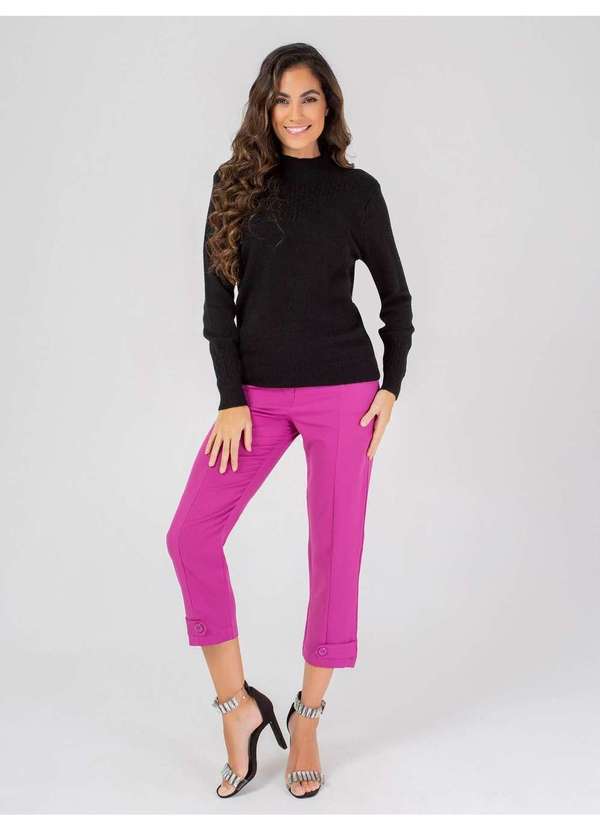 Susie Modas - Tricot Gola Alta Feminino Preto 4