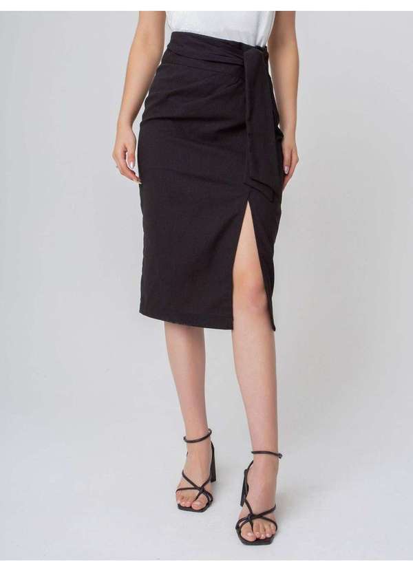 Saia Midi Saias Longas Posthaus Cintura Alta Saia Midi Posthaus