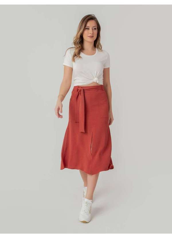 Susie Modas - Saia Susie Midi Crepe Heavy Flow Feminino San24666 5