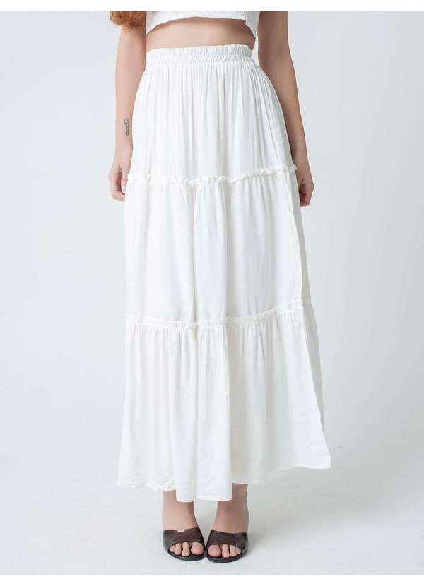 Susie Modas - Saia Três Marias Feminina Branco
