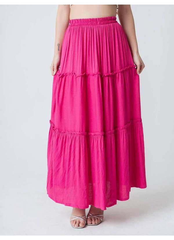 Susie Modas - Saia Três Marias Feminina Rosa