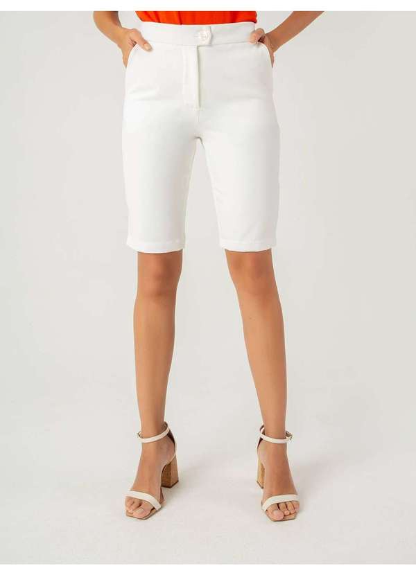 Susie Modas - Bermuda Casual Feminino Branco