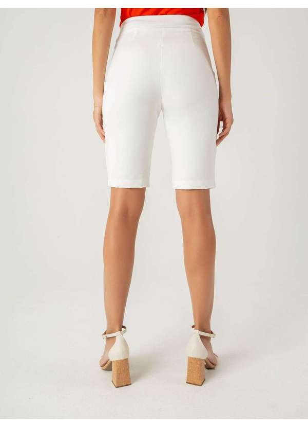Susie Modas - Bermuda Casual Feminino Branco 2