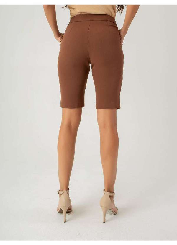 Susie Modas - Bermuda Casual Feminino Marrom 2