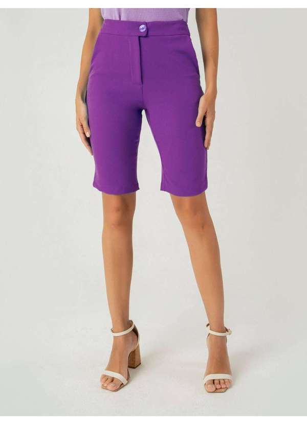 Susie Modas - Bermuda Casual Feminino Roxo
