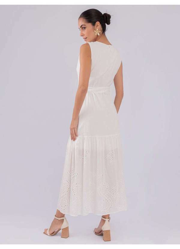 Susie Modas - Vestido Longo Barra Laise Branco 2