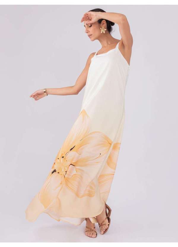 Susie Modas - Vestido Longo Floral Bege 5