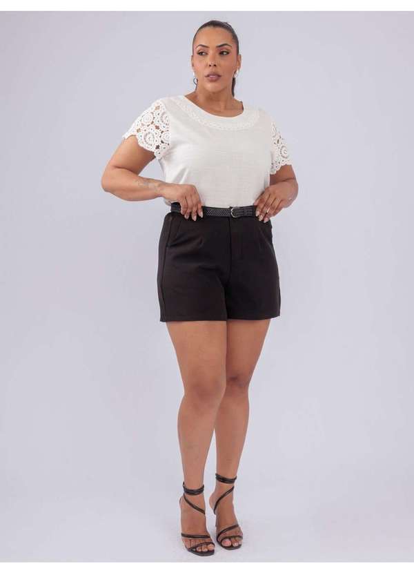 Susie Modas - Blusa Bordada Gola e Ombro Branco 6