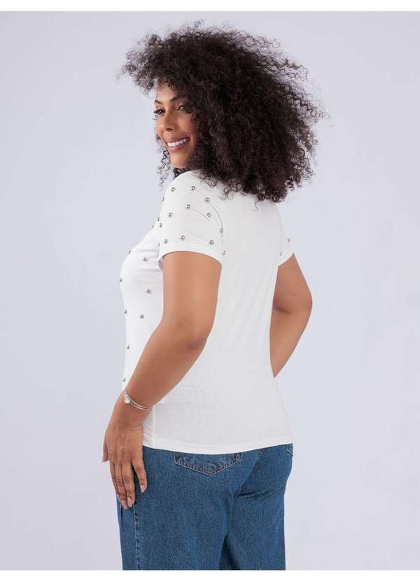Susie Modas - Blusa Detalhe Metalico Branco 2