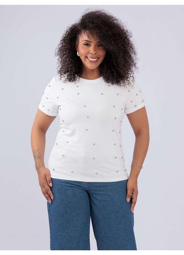 Susie Modas - Blusa Detalhe Metalico Branco 4