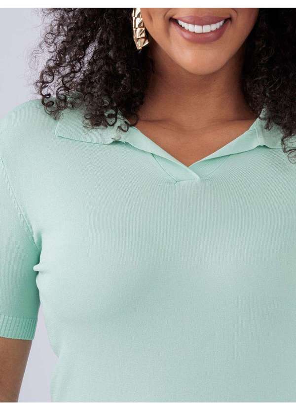 Susie Modas - Blusa Modal Gola Polo Verde 3