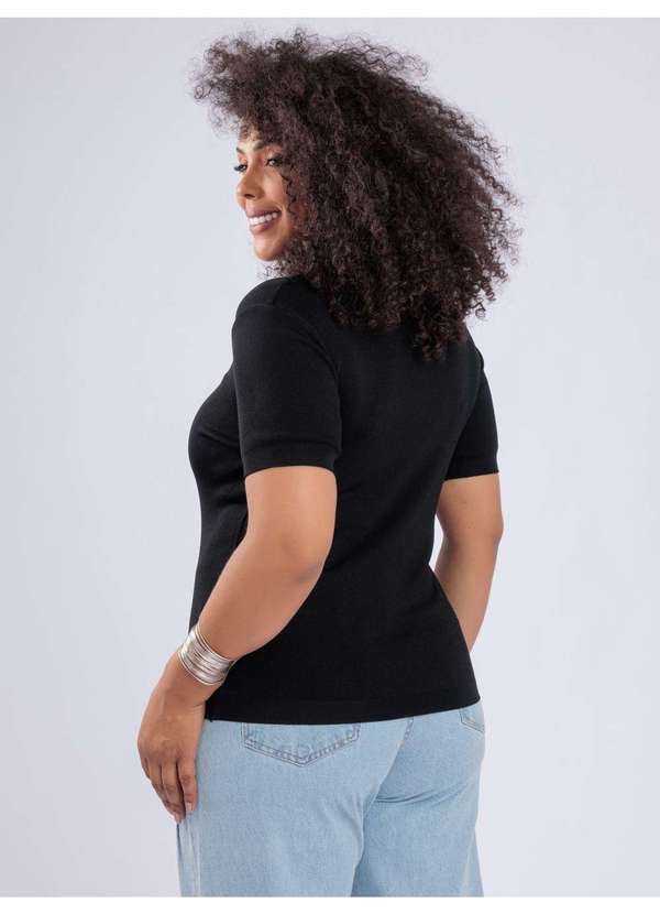 Susie Modas - Blusa Modal Manga Curta Preto 3