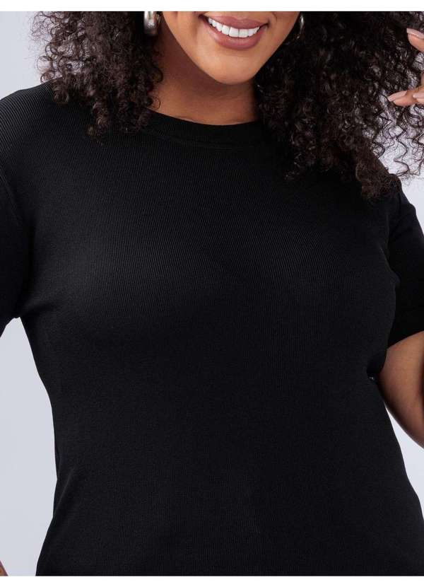 Susie Modas - Blusa Modal Manga Curta Preto 2