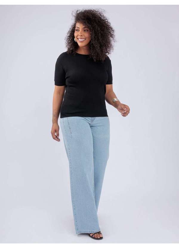 Susie Modas - Blusa Modal Manga Curta Preto 5