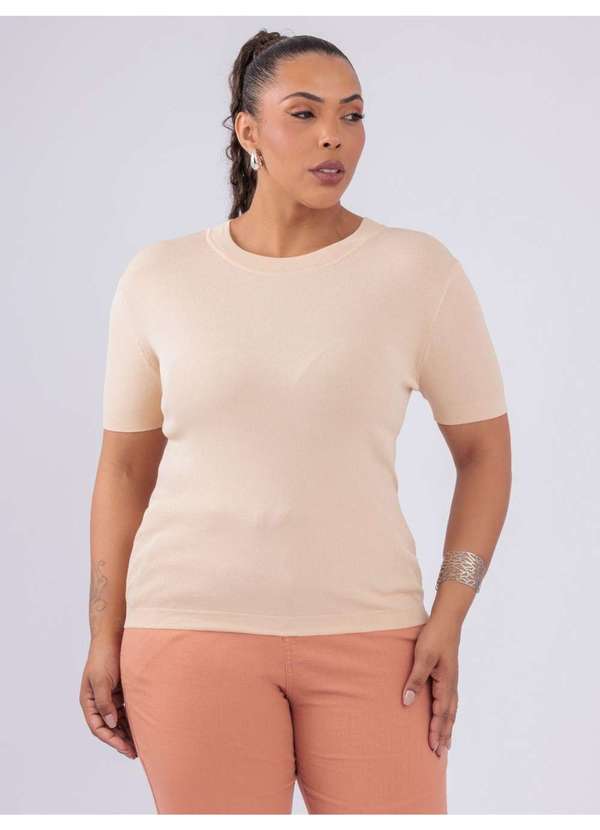 Susie Modas - Blusa Modal Manga Curta Bege 4