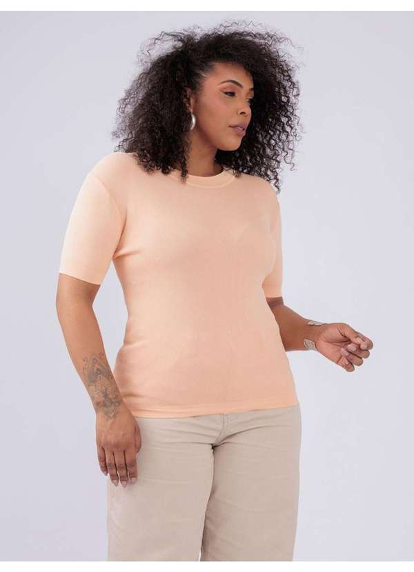 Susie Modas - Blusa Modal Manga Curta Laranja 4