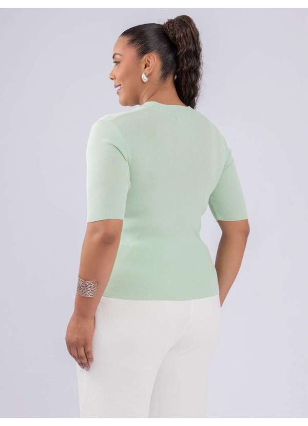 Susie Modas - Blusa Modal Manga Media Verde 2