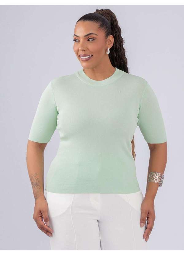 Susie Modas - Blusa Modal Manga Media Verde 4