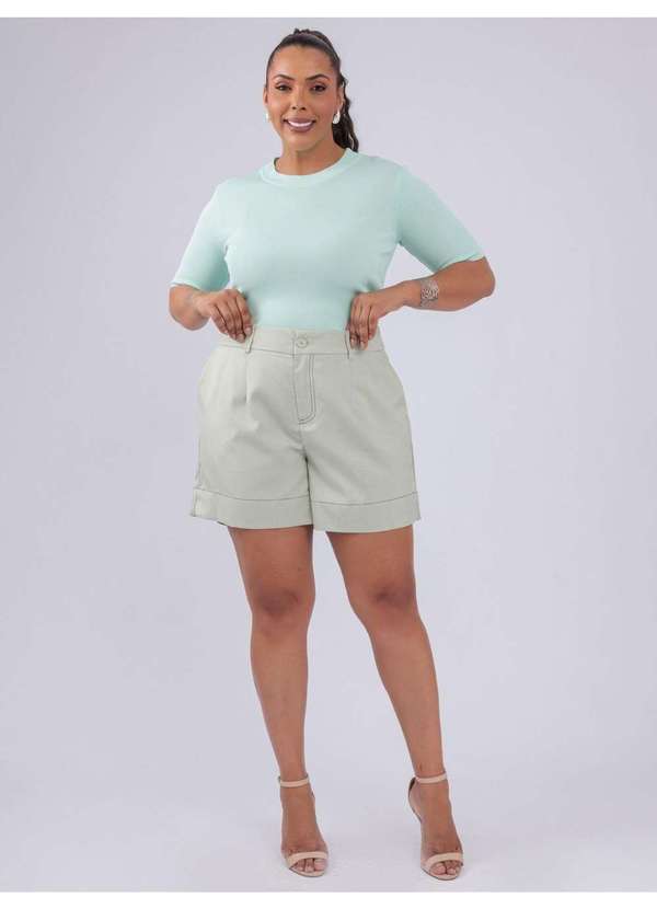 Susie Modas - Blusa Modal Manga Media Azul 5