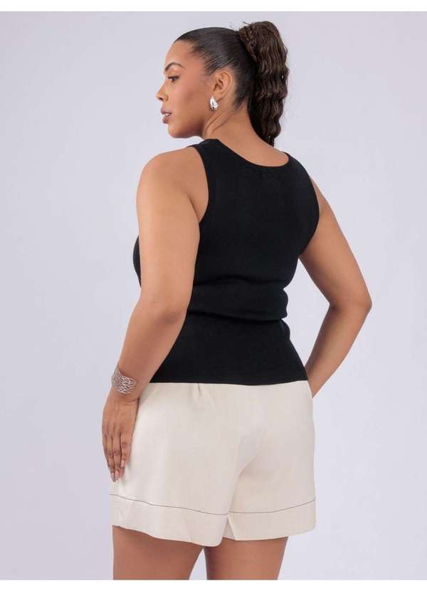 Susie Modas - Blusa Modal Regata Preto