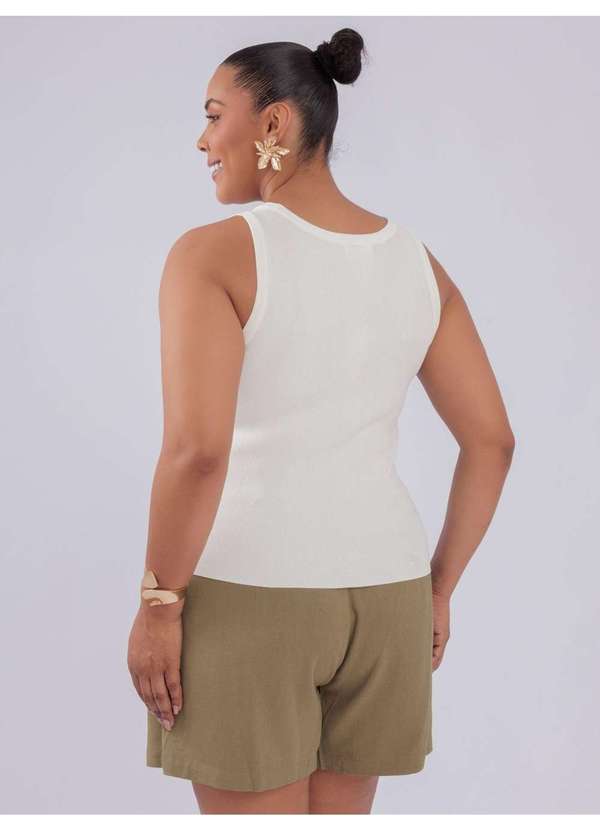 Susie Modas - Blusa Modal Regata Branco 2