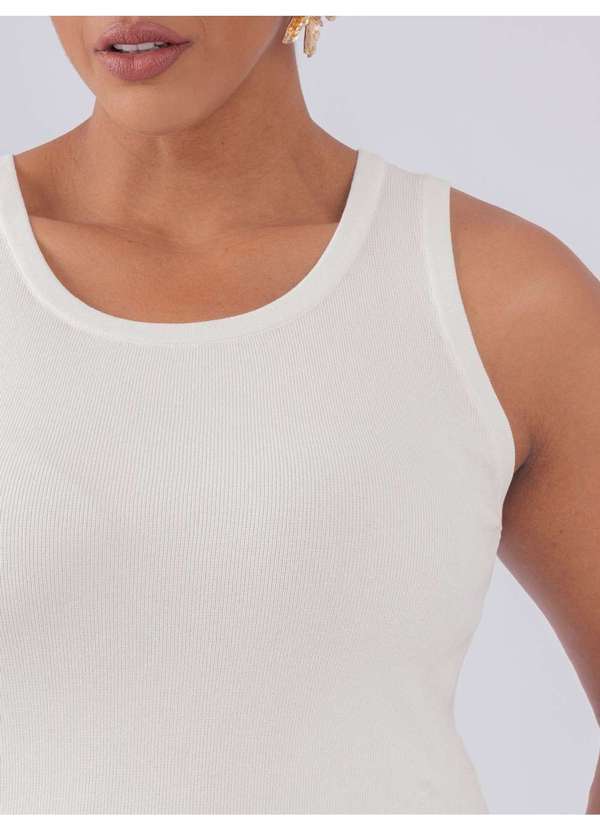 Susie Modas - Blusa Modal Regata Branco 3