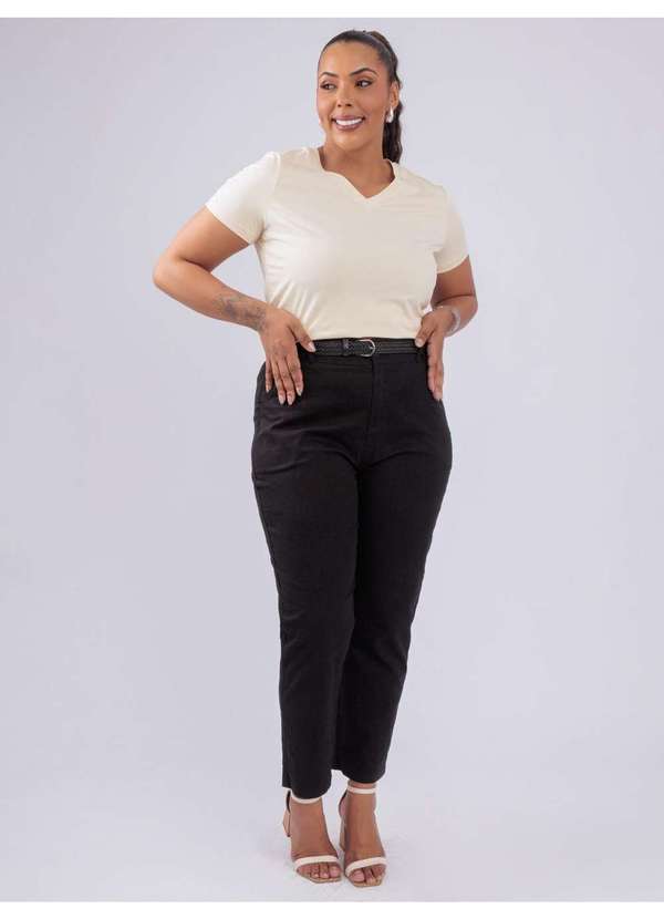 Susie Modas - T-Shirt Gola V Bege 5