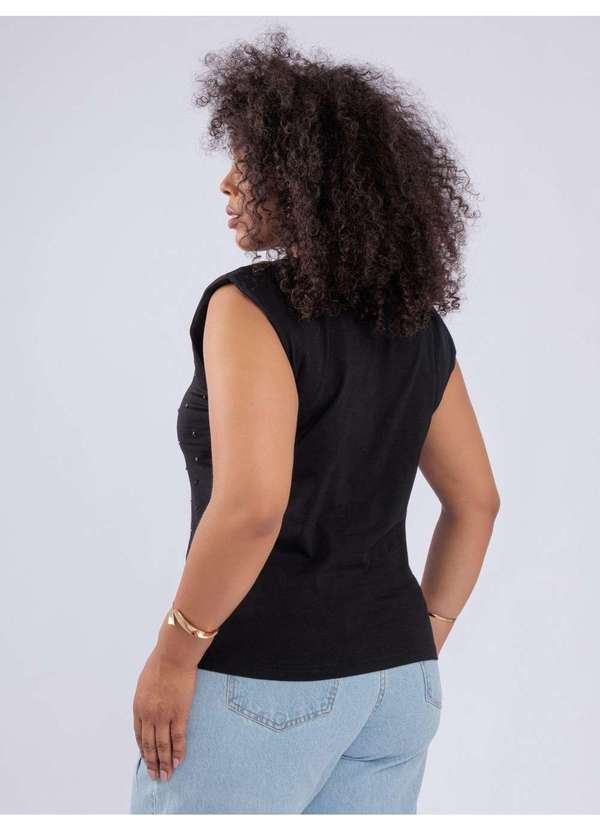 Susie Modas - T-Shirt Strass Ombreira Branco 2