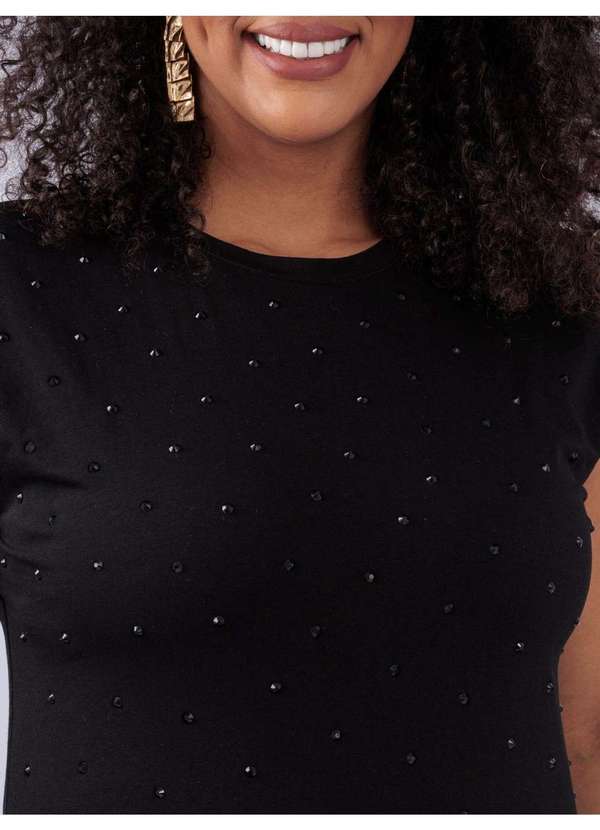 Susie Modas - T-Shirt Strass Ombreira Branco 3