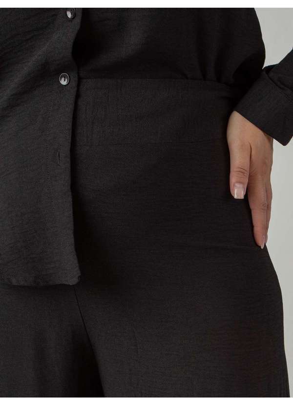 Susie Modas - Calça Pantalona Crepe Heavy Flow Feminino Preto 3