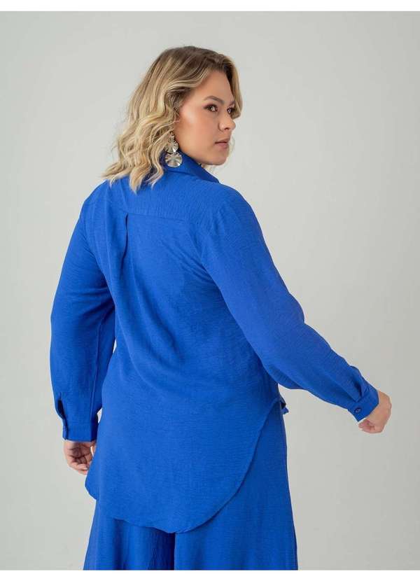 Susie Modas - Camisa Crepe Heavy Flow Feminino Azul 2