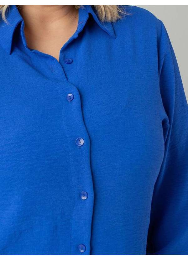 Susie Modas - Camisa Crepe Heavy Flow Feminino Azul 3