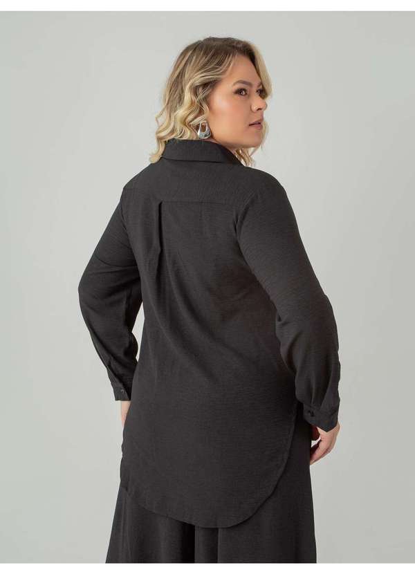 Susie Modas - Camisa Crepe Heavy Flow Feminino Preto 2