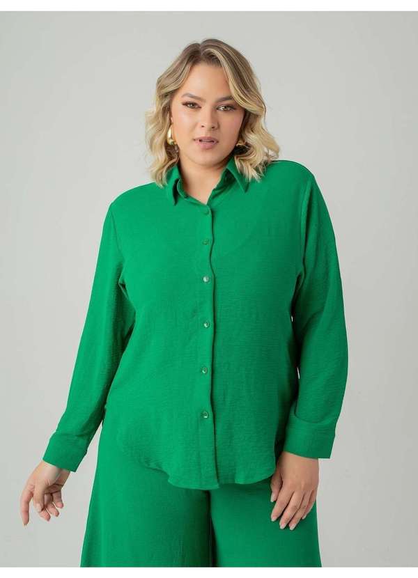 Susie Modas - Camisa Crepe Heavy Flow Feminino Verde