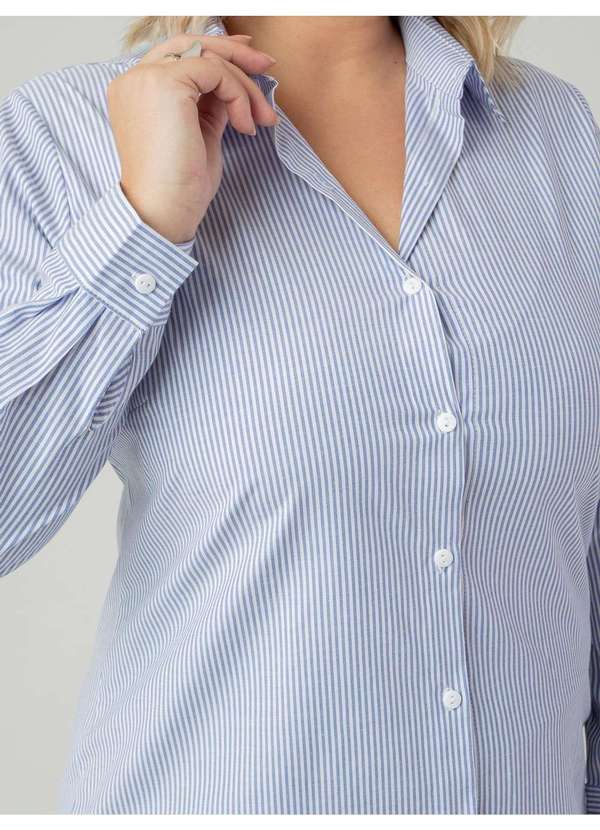 Susie Modas - Camisa Oversized Listrada Feminino Roxo 2