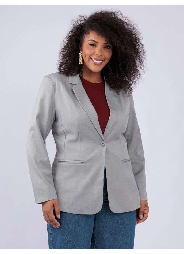 Susie Modas - Blazer Ombreira Cinza