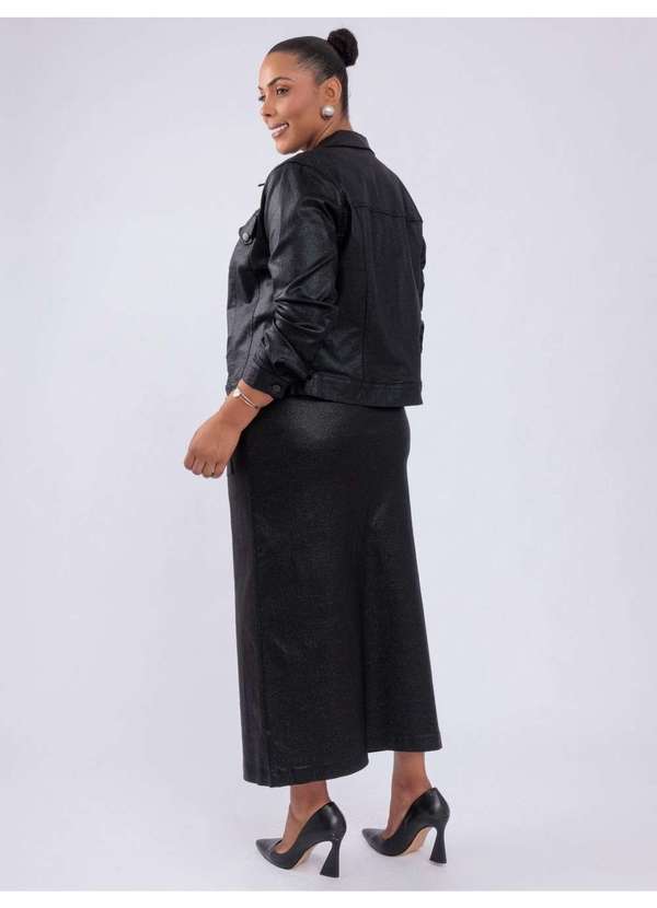 Susie Modas - Jaqueta Glitter Resinada c/ Botão Preto 3