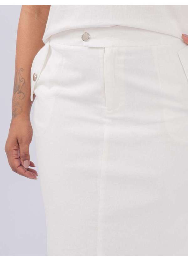 Susie Modas - Conjunto Camisa Saia Algodão Branco 3