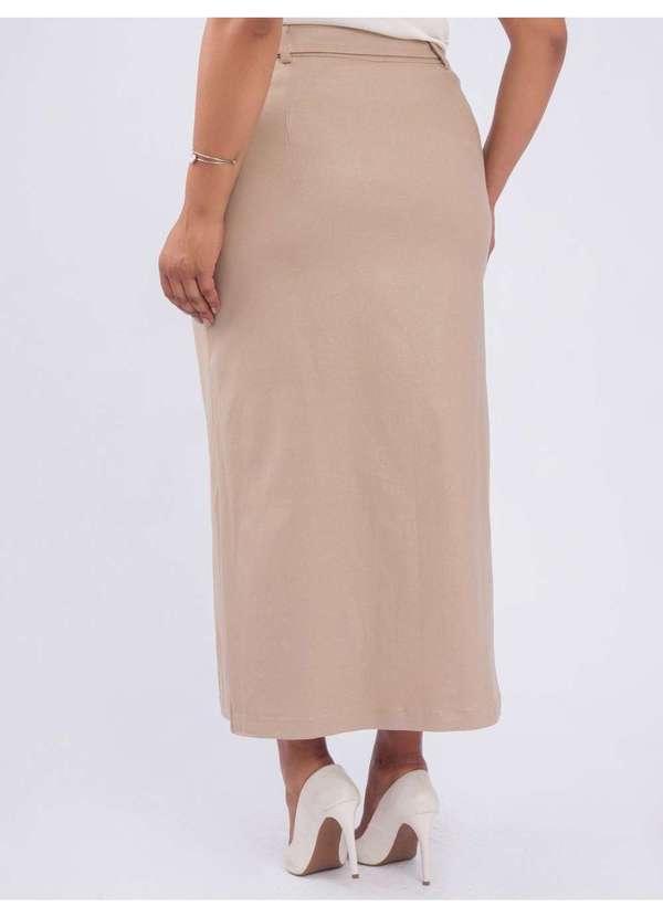 Susie Modas - Saia Glitter Resinada Longa Branco 2