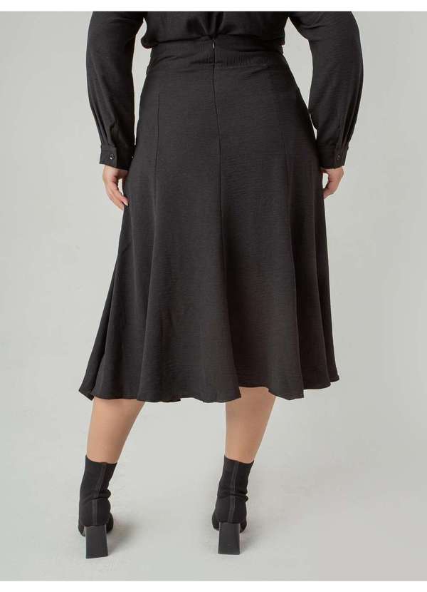 Saia Evasê Saia Midi Tecido Crepe Susie Modas Saia Midi Evasê