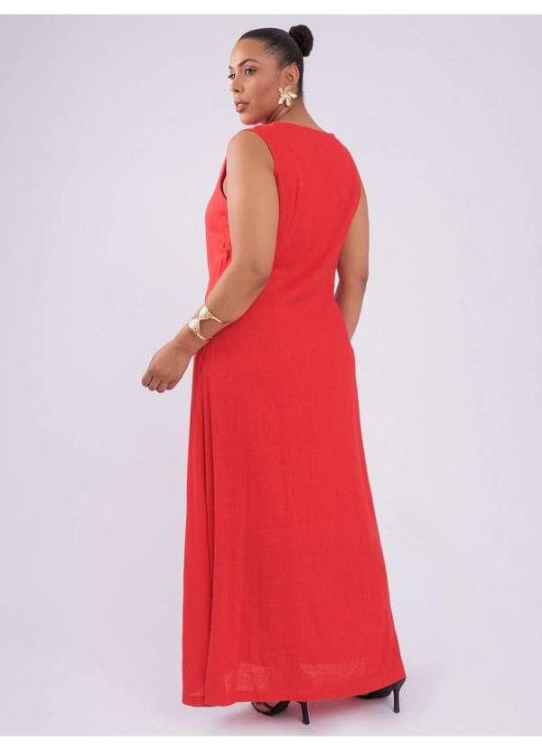 Susie Modas - Vestido Decote V Vermelho 2